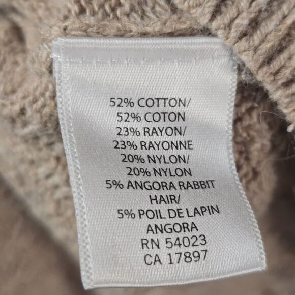 Banana Republic Small Beige V-Neck Knit Blend Sweater - Picture 13 of 16